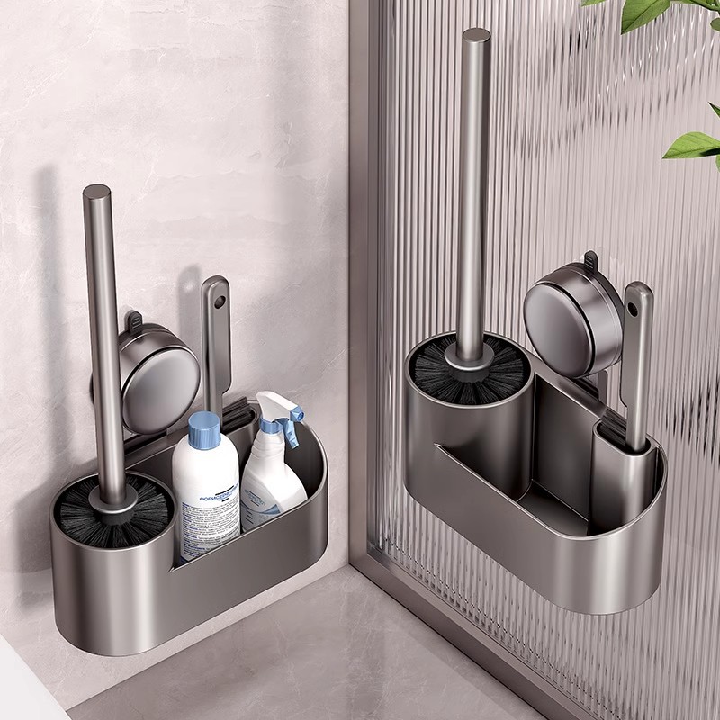Toilet Suction Cup Toilet Brush Non-Punch Household Toilet Brush Toilet Cleaning Artifact