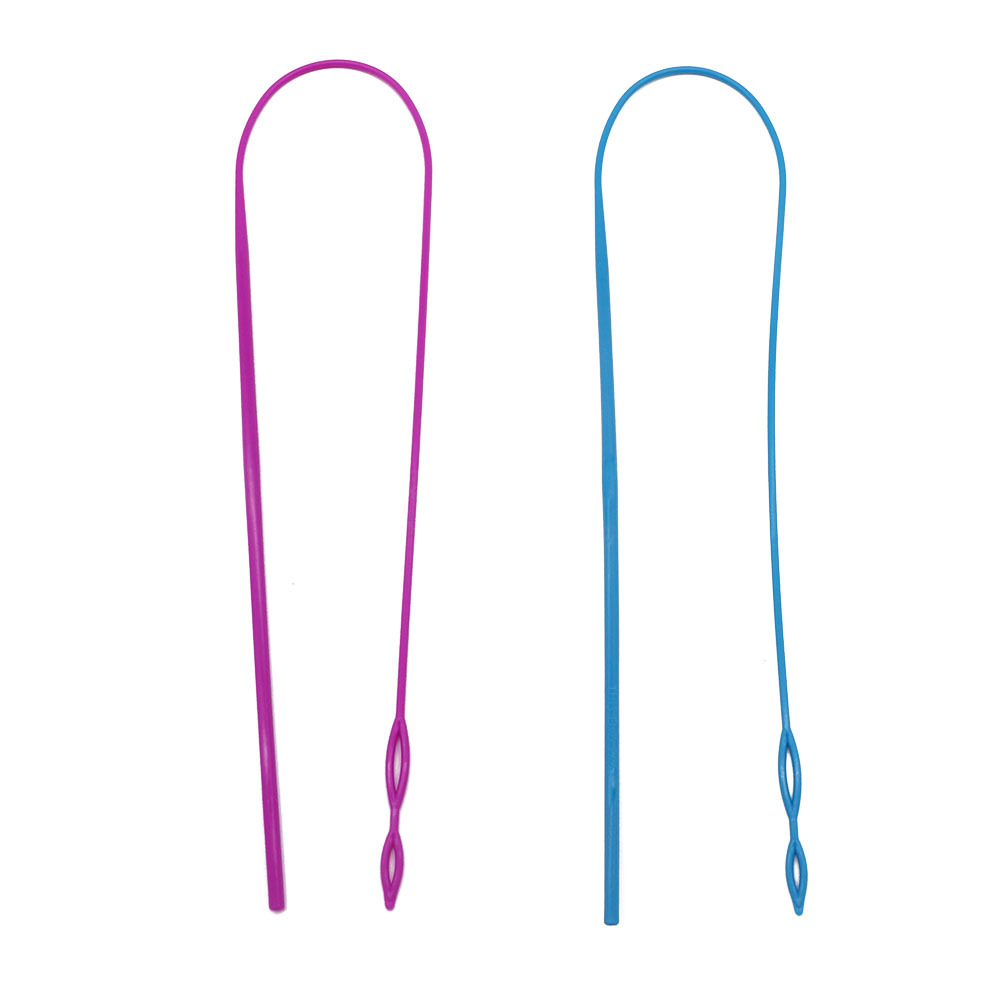 Picture of Amazon Elastic Band Threading Tool Set Long Plastic Threader Lead Wire Double-Hole Threading Clamp Sewing Tool