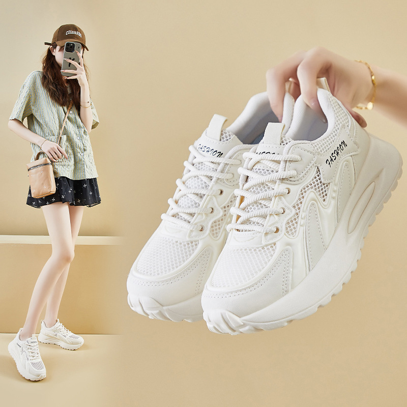 Ins K-Style New Dad Shoes for Women 2025 Summer Student Running Sports Casual Mesh Breathable Street Photography Xfg20