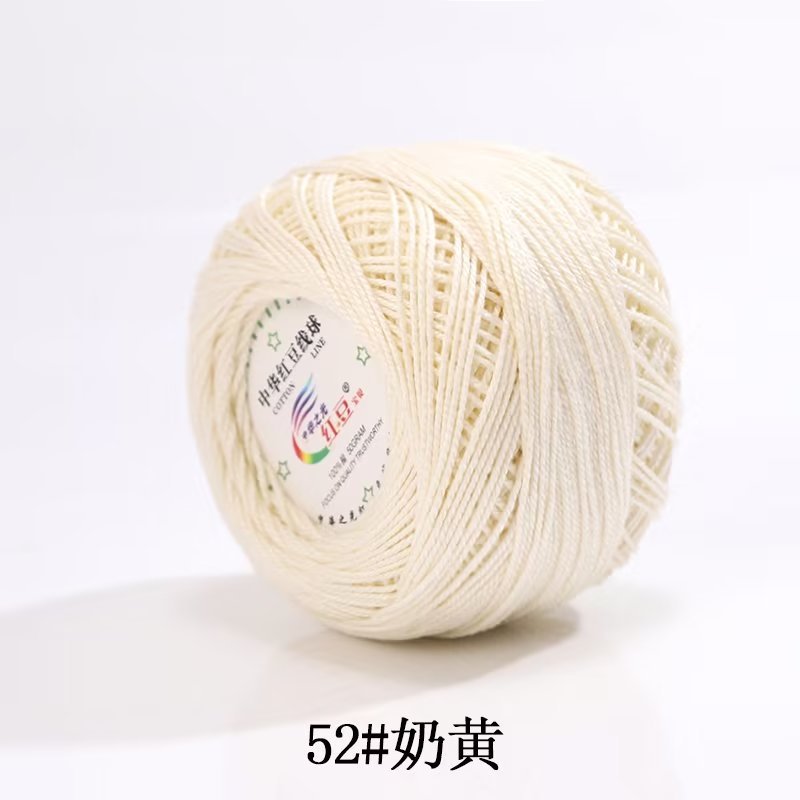 Picture of Red bean No. 3 lace cotton thread manufacturers wholesale and retail spring and summer hand-woven wool lace cotton diy