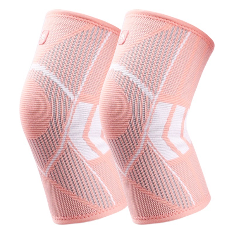 Knitted four-sided elastic nylon sports knee pad women's non-slip breathable sweat-absorbent running rope skipping knee joint protective cover