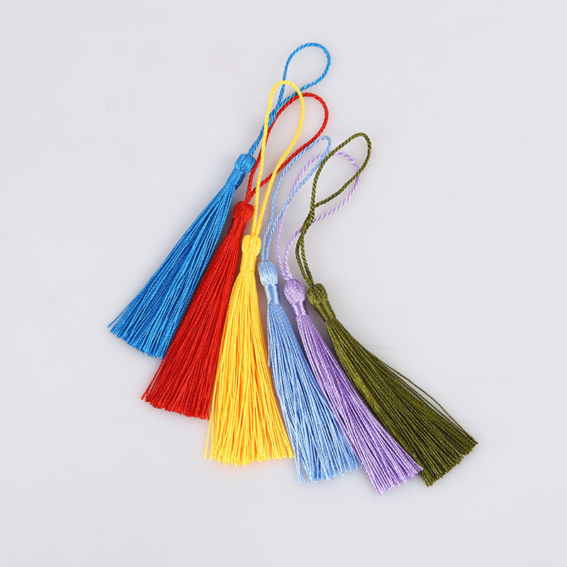 Small Tassel Tassel Wholesale Big Red Wedding Candy Box Bookmark Tassel Hanging Tassel Small Tassel Tassel Mop Spike 60 Silk