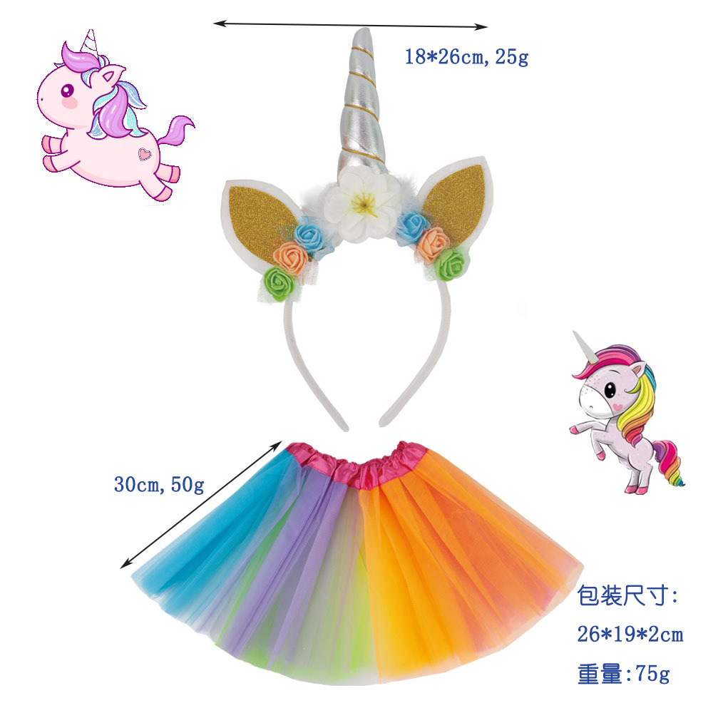 Picture of Halloween cross-border new unicorn hairband children holiday party headdress baby birthday gift hair accessories wholesale
