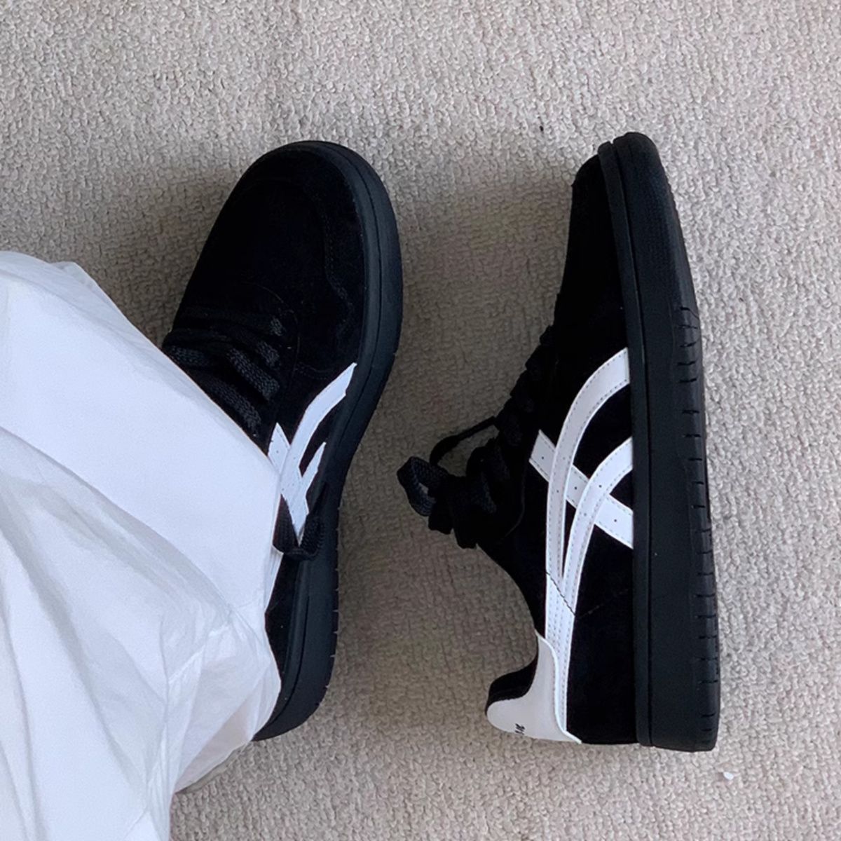 Zhao Lusi Thick-soled Soft Leather Slab Shoes Women's 2024 Spring and Autumn New Casual Forrest Gump Vintage German Training Shoes