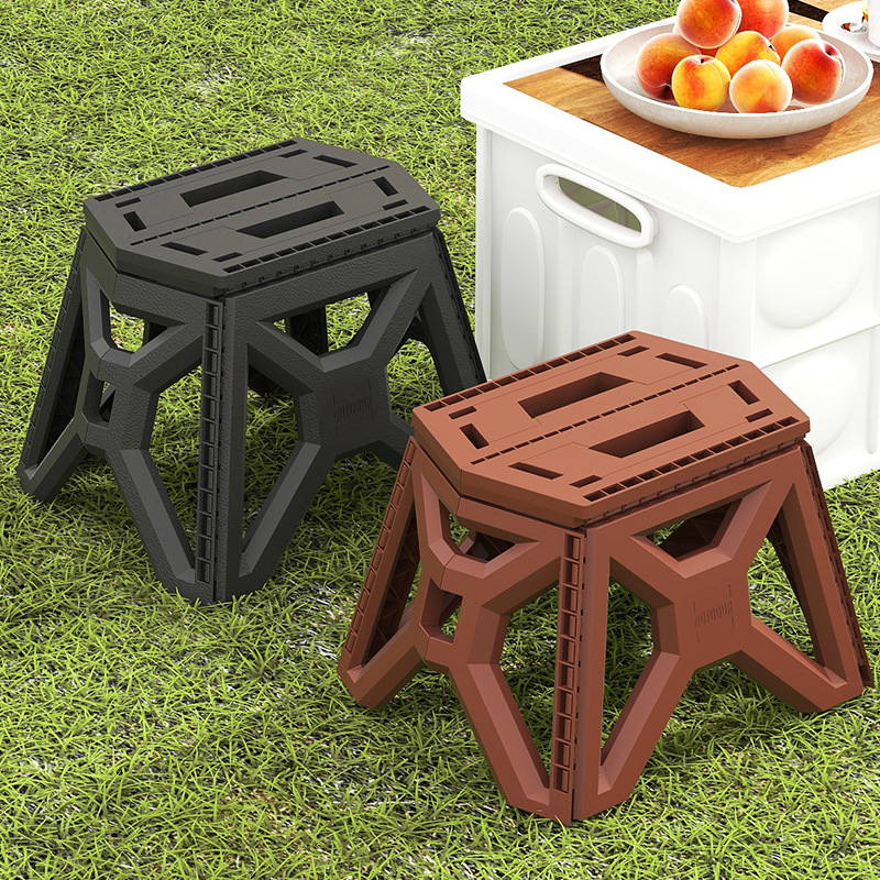Folding Stool Adult Thickened Plastic Portable Low Stool Mazar Children's Small Bench Outdoor Camping Portable Fishing Stool