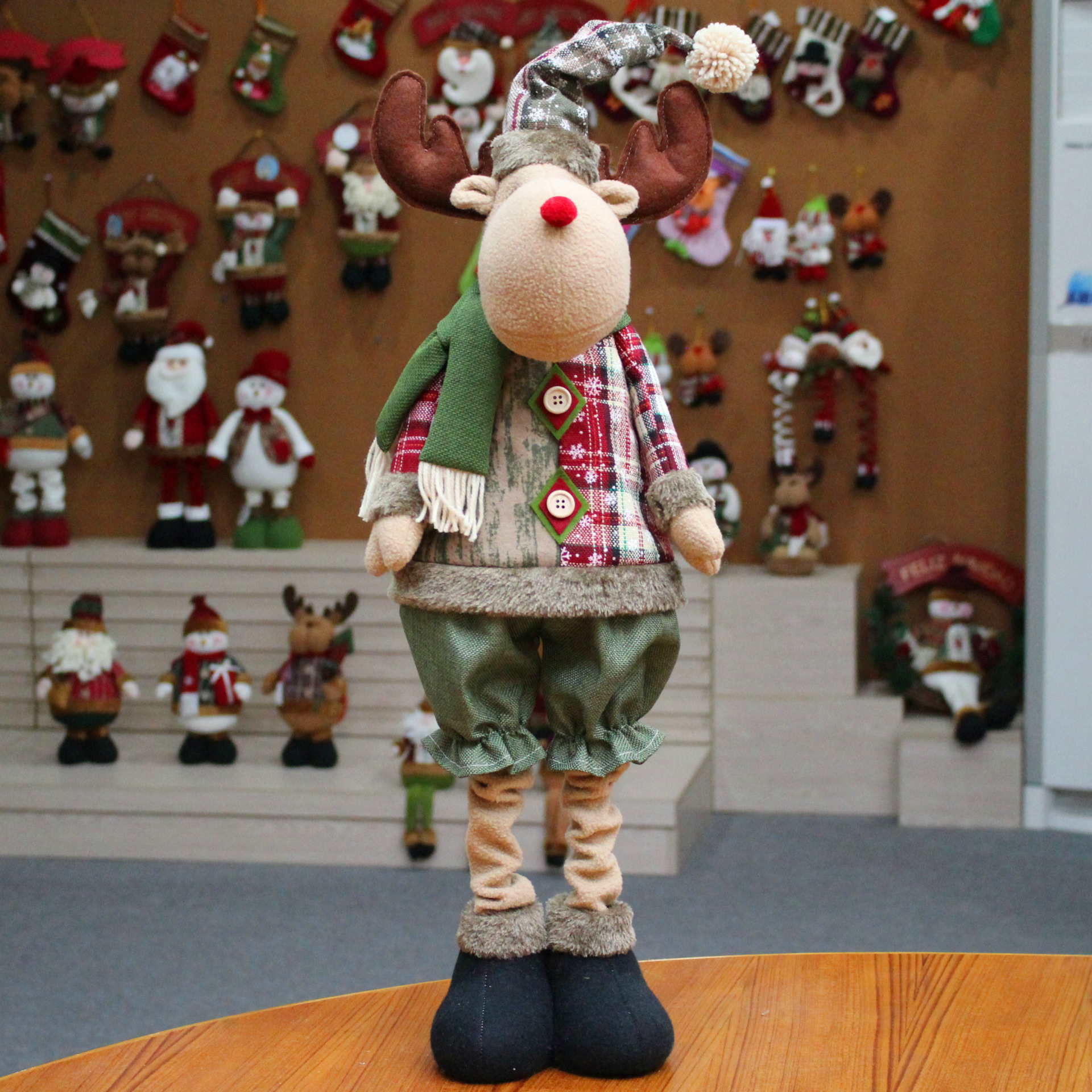 Picture of Christmas Decorations Christmas Scene Arrangement Window Ornaments Creative Christmas Decorations Santa Claus Doll