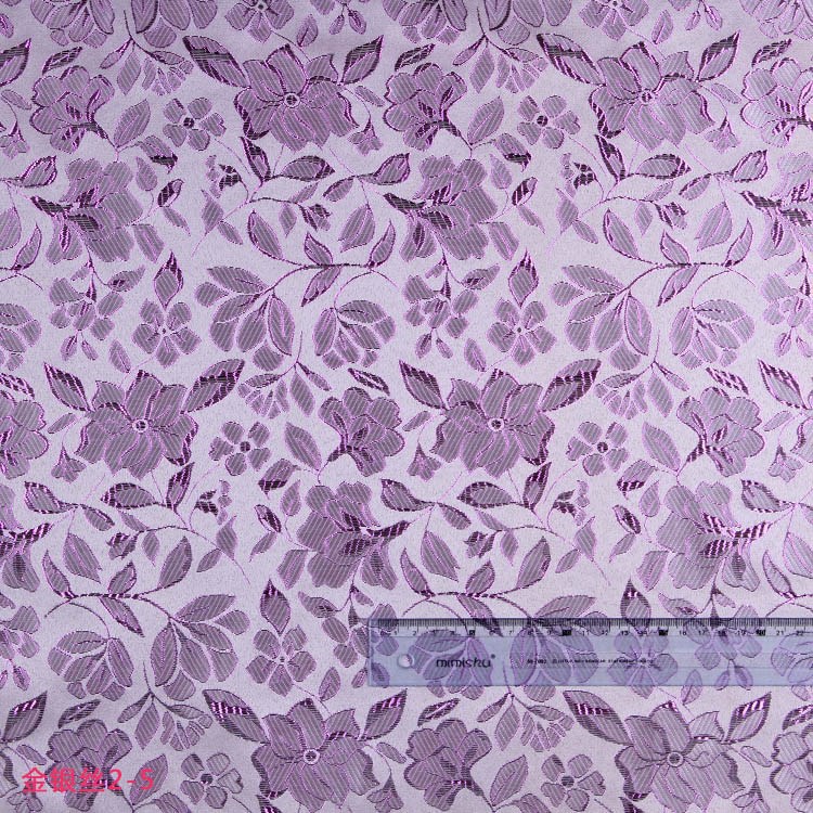 Picture of Autumn Ready-Made Beige Decorative Cloth Woven Jacquard Cloth for Bags and Placemats Made of Polyester Gold and Silver Silk Cloth