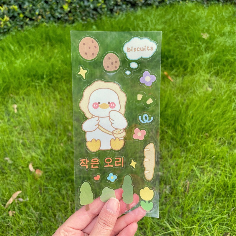Picture of Cartoon Transparent Pvc Sticker Storage Box Waterproof Sticker Ins Cute Girl Sticker Wholesale Thermos Cup Sticker Crystal Sticker