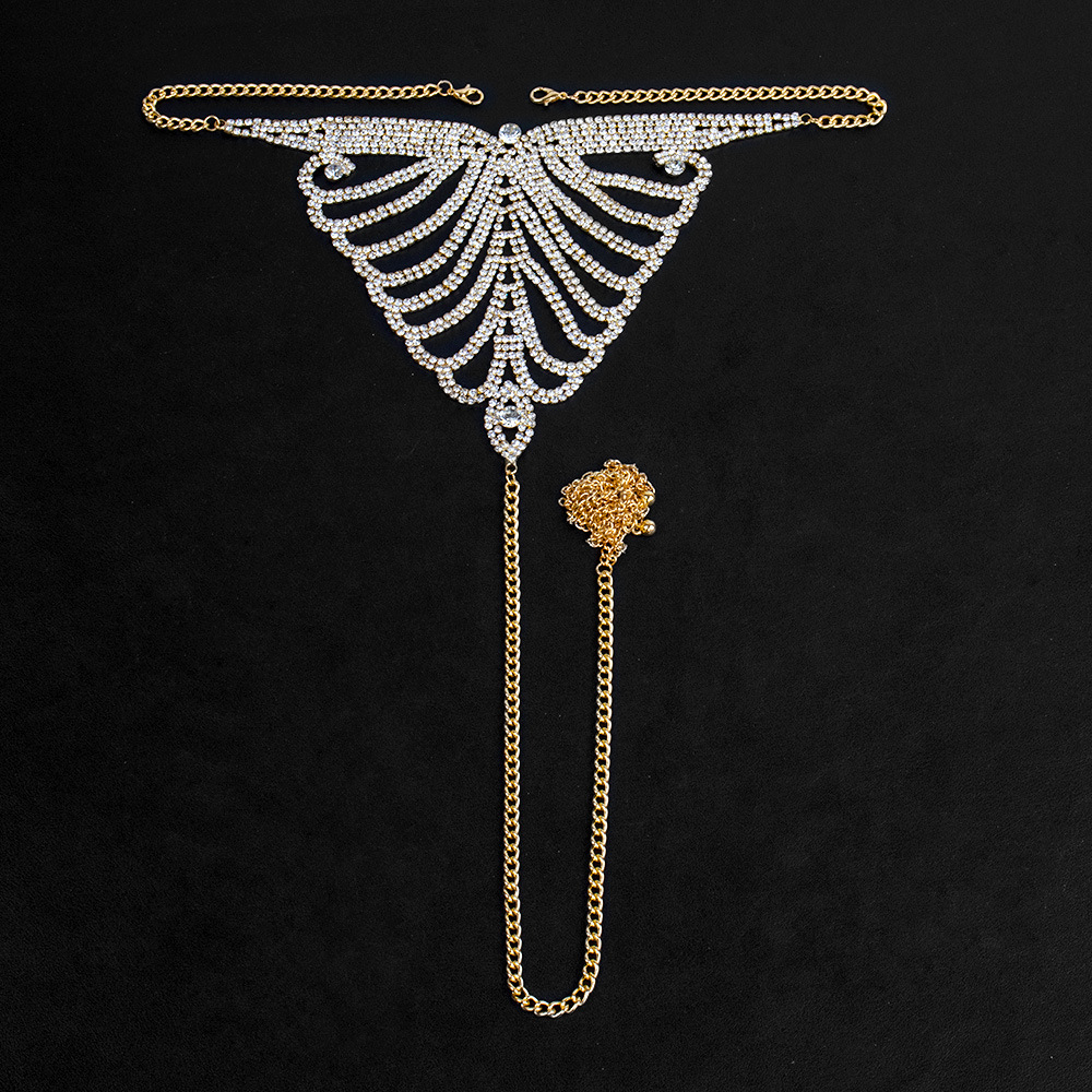 Picture of Europe and the United States cross-border accessories diamond underwear body chain sexy nightclub rhinestone chain bra thong suit jewelry