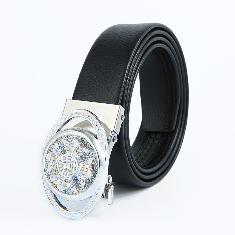 Picture of Belt Men's Time Run Belt Men's Business Trend Rotatable Automatic Buckle Pants Belt Douyin Live Broadcast Belt