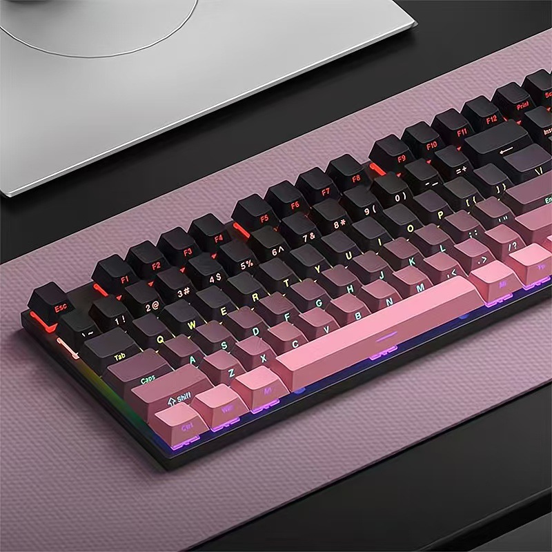 Picture of in stock gradient side engraved key cap transparent PBT original highly creative two-color customized universal key cap wholesale