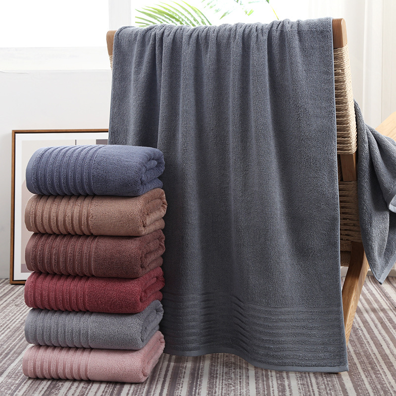 Picture of Bamboo fiber bath towel 140 * 70cm thickened 500g lint-free better than pure cotton soft absorbent baby gift