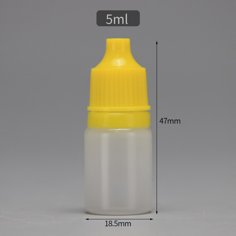Picture of Eye Drops Bottle 5ml Squeeze Tip Anti-Theft Cap Small Dropper Bottle Liquid Plastic Packaging 5ml Eye Drops Bottle