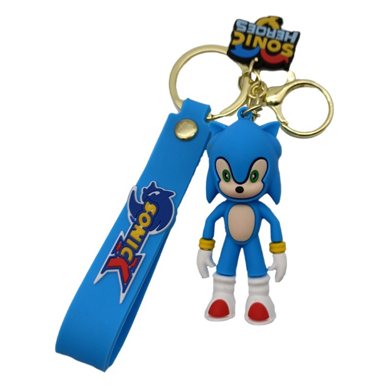 Cross-border Animation Sonic Mouse Sonic Doll Keychain Pendant Cartoon Animation Couple Bag Keychain Pendant