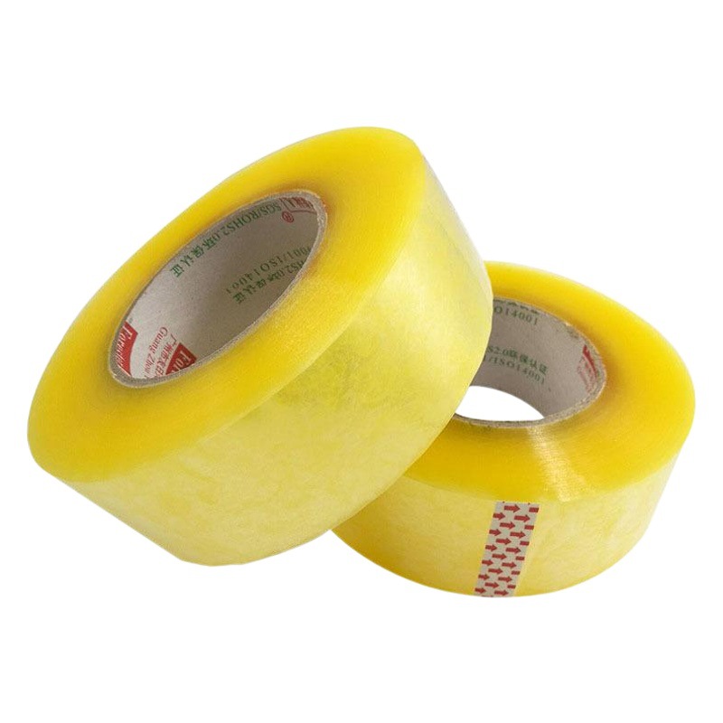Transparent sealing tape 5.5cm wide 2.5 thick express packing tape paper e-commerce can make logo yellow tape