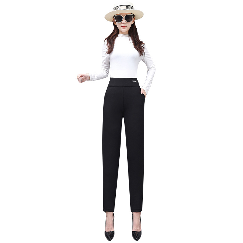 Picture of Northeast Lamb Fleece Cotton Pants Women's Extra Thick Winter High Waist Super Thick Silk plus size Outer Wear Warm Pants Leggings Factory