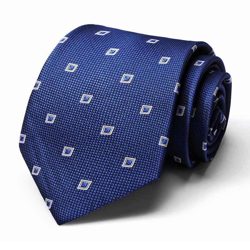 Picture of Tie spot tie polyester silk tie manufacturer 8cm business men's formal wear wedding studio tie