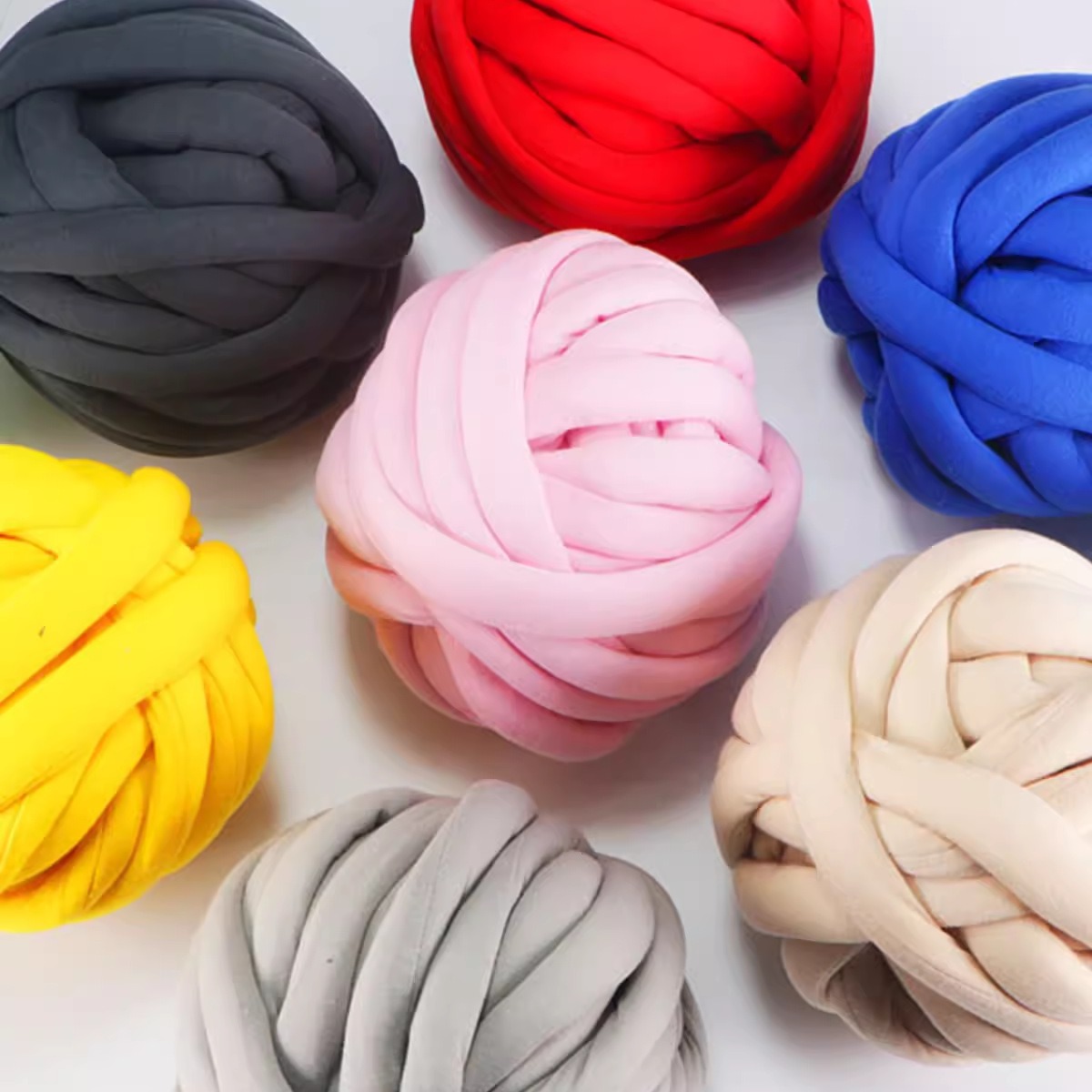 Heart-filling Cotton Warm-pile Cotton Iceland Hair DIY Hand-woven Hook Blanket Carpet Cover Blanket Dog Cats Cushion Basket Bag