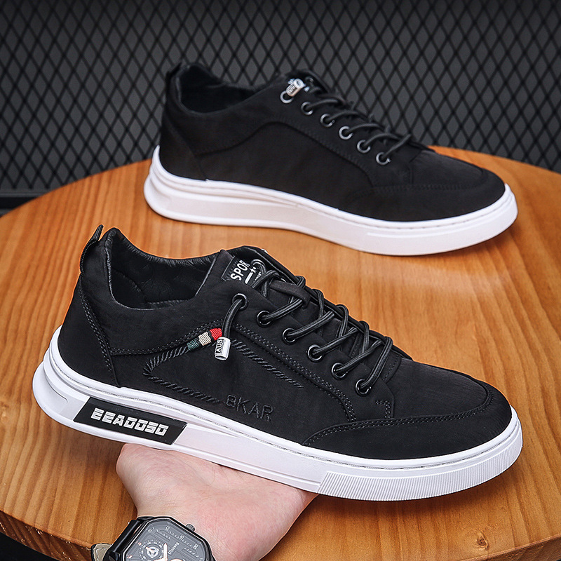 2022 New Old Beijing Cloth Shoes Men's Casual Flat Shoes Student Sports Ice Silk Breathable Canvas Lazy Slip-on