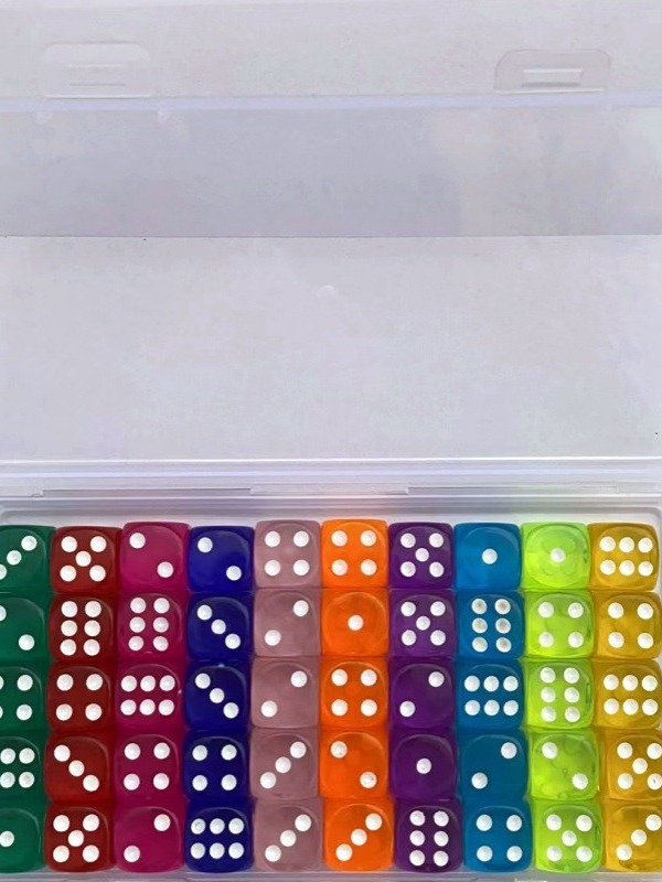 Picture of Spot 14mm transparent color crystal acrylic dice new packing boxed dice color multi color optional