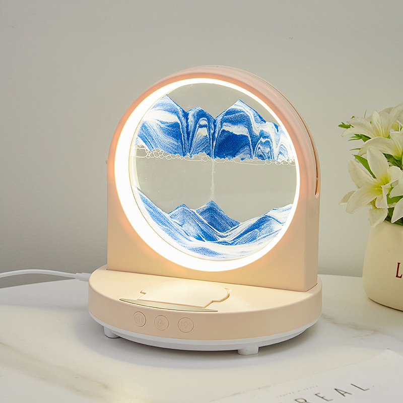 quicksand humidifier desktop usb rechargeable air-conditioned room student dormitory wireless cute girl gift spray desk lamp