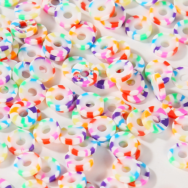 Picture of Jewelry Accessories Color Soft Ceramic Beaded Handmade diy Handmade Material Bracelet Necklace Bracelet Bead Spacer