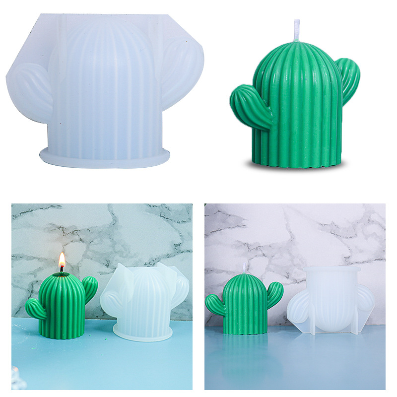 Deyi Yangyang Glue Mold Cactus Candle Ornament Silicone Mold Amazon Hot Selling Candle Handmade Soap