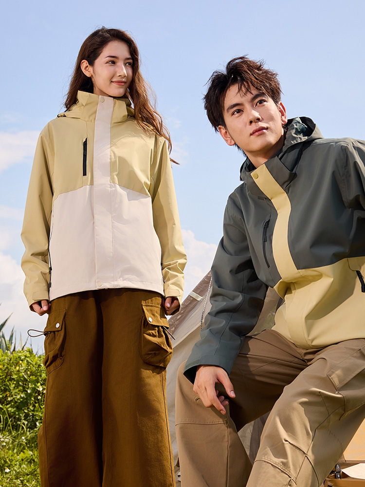 24 autumn and winter three-in-one fleece-lined assault clothing color matching coat men's windproof outdoor mountaineering warm fleece clothing custom LG
