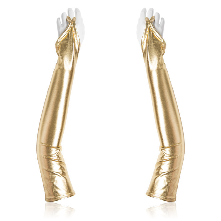 European and American Retro Satin Hook Gloves Long Nylon Sexy Wedding Gloves Performance Cos Etiquette Gloves