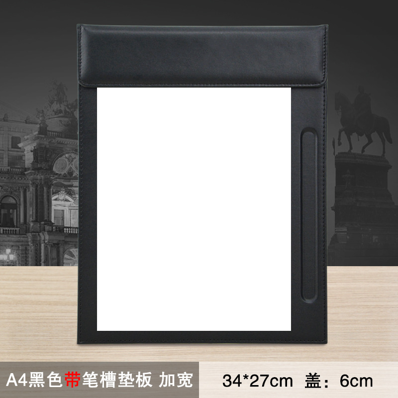 Picture of Factory wholesale leather A4 folder desktop writing office meeting pad business practical wallet corporate logo