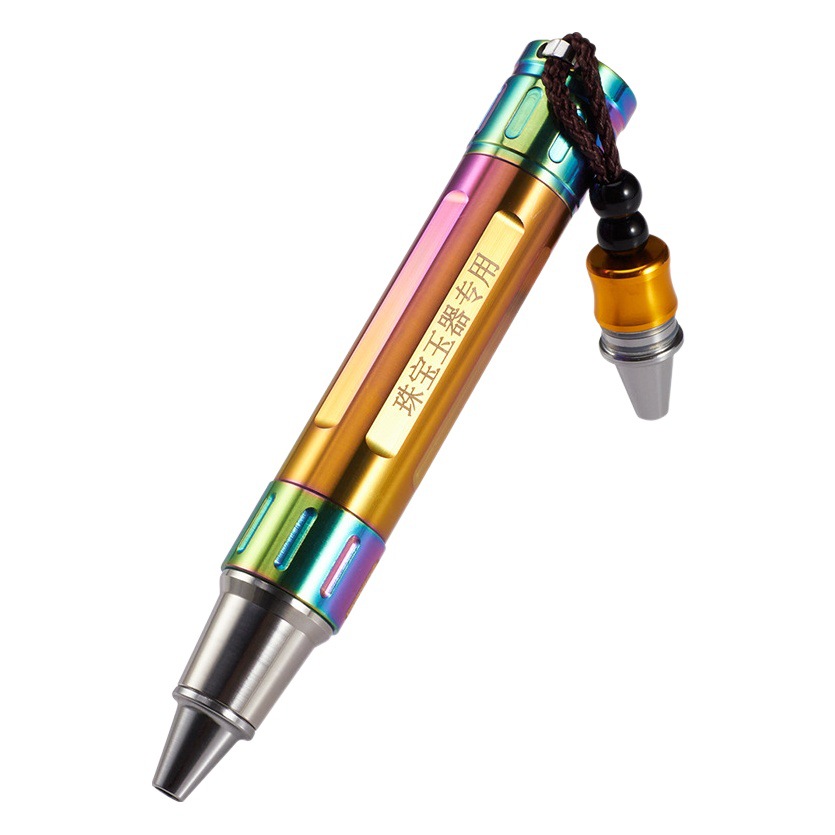 Jade flashlight strong light jewelry identification lamp stainless steel bright original stone Jade beeswax Jade special flashlight