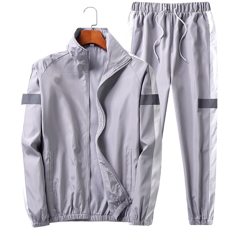 Picture of Reflective Spring, Autumn and Winter Korean Style Trendy Men's Clothing Matching Outfit Handsome Jacket Set Two-Piece Couple Cardigan Casual
