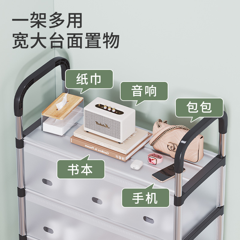 Picture of simple shoe rack layered entry home multi-layer dustproof storage rack with door space-saving corridor aisle door shoe cabinet