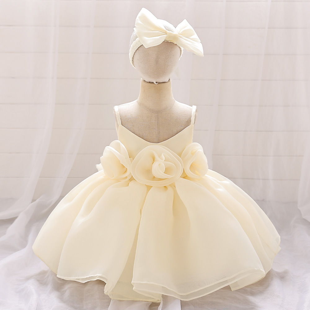 Amazon girls' dress Princess dress children's three-dimensional flower dress girls' birthday banquet role costume