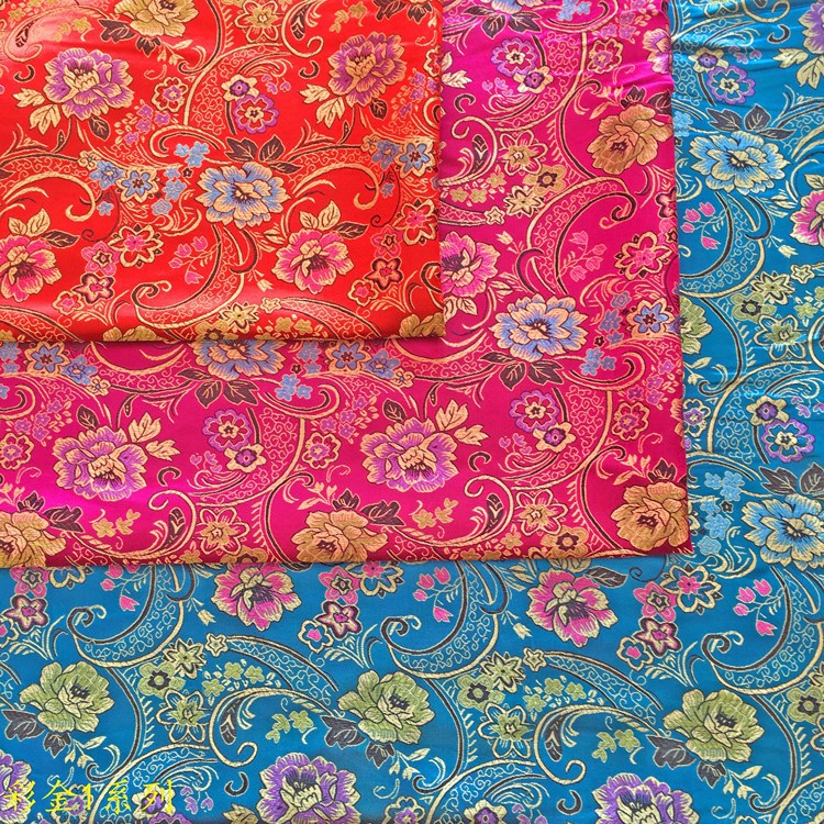 Picture of Song brocade cheongsam waistcoat costume costume cosplay Chinese style fabric colored gold woven brocade jacquard fabric