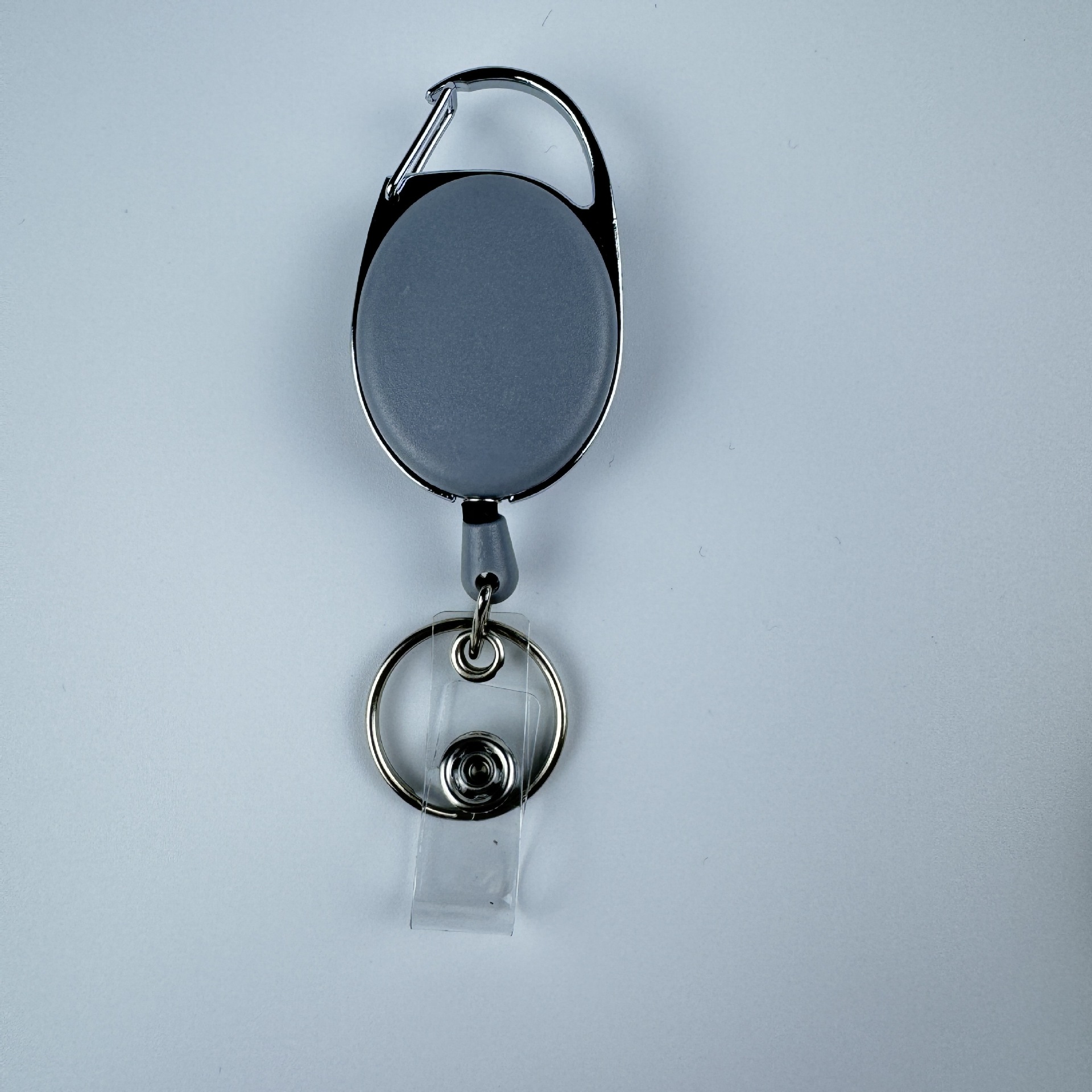 Picture of Oval Outdoor Solid Color Solid Color Easy Pull Buckle Easy Pull Retractable Buckle Wire Pull Cable ID Buckle Retractable Keychain