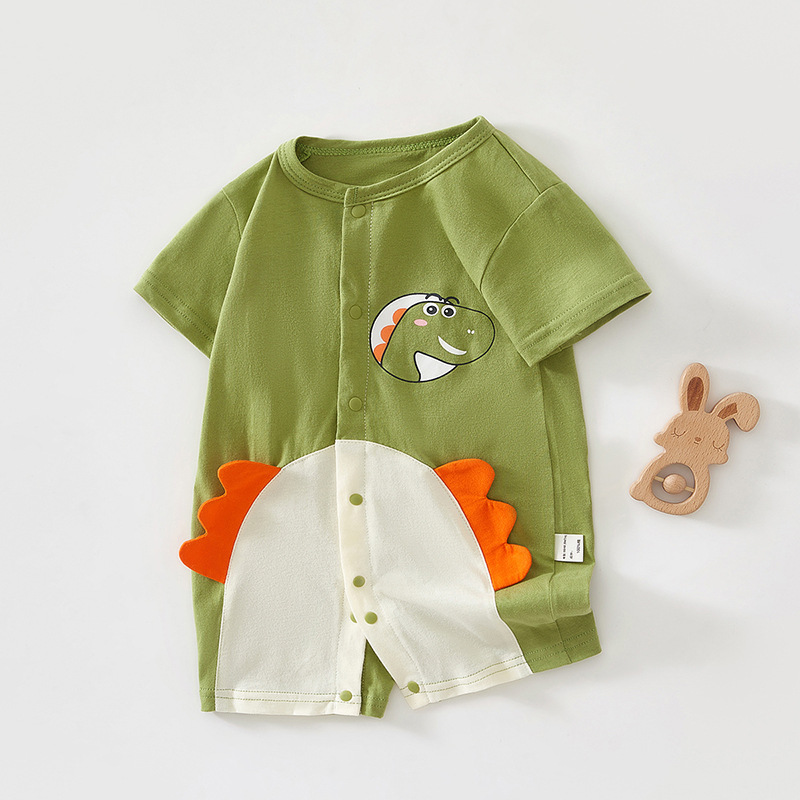 Picture of Baby's jumpsuit summer thin cotton newborn clothes for boys and girls baby super cute climbing clothes cute short sleeve ha clothes