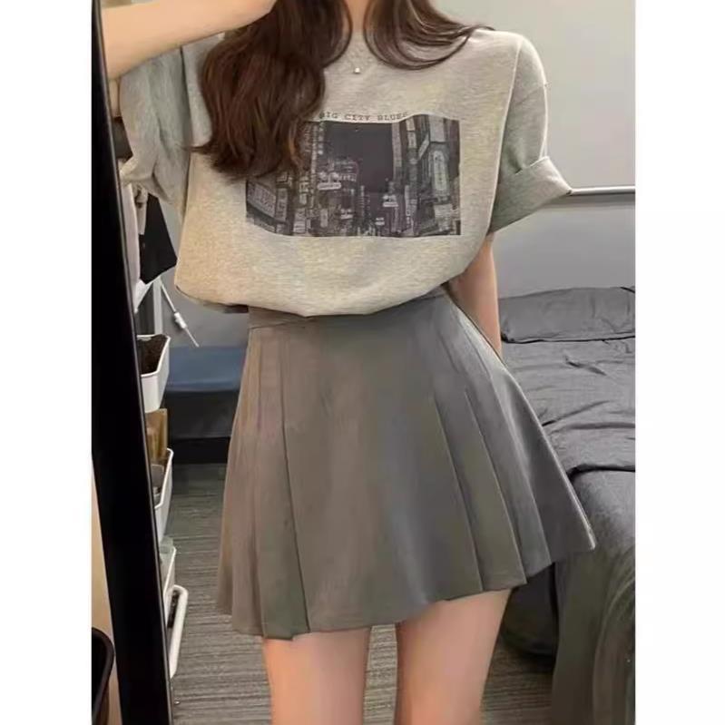 Suit Pleated Skirt Skirt Women's Autumn 2024 New Irregular High Waist Slimming Hip Skirt A Short Skirt