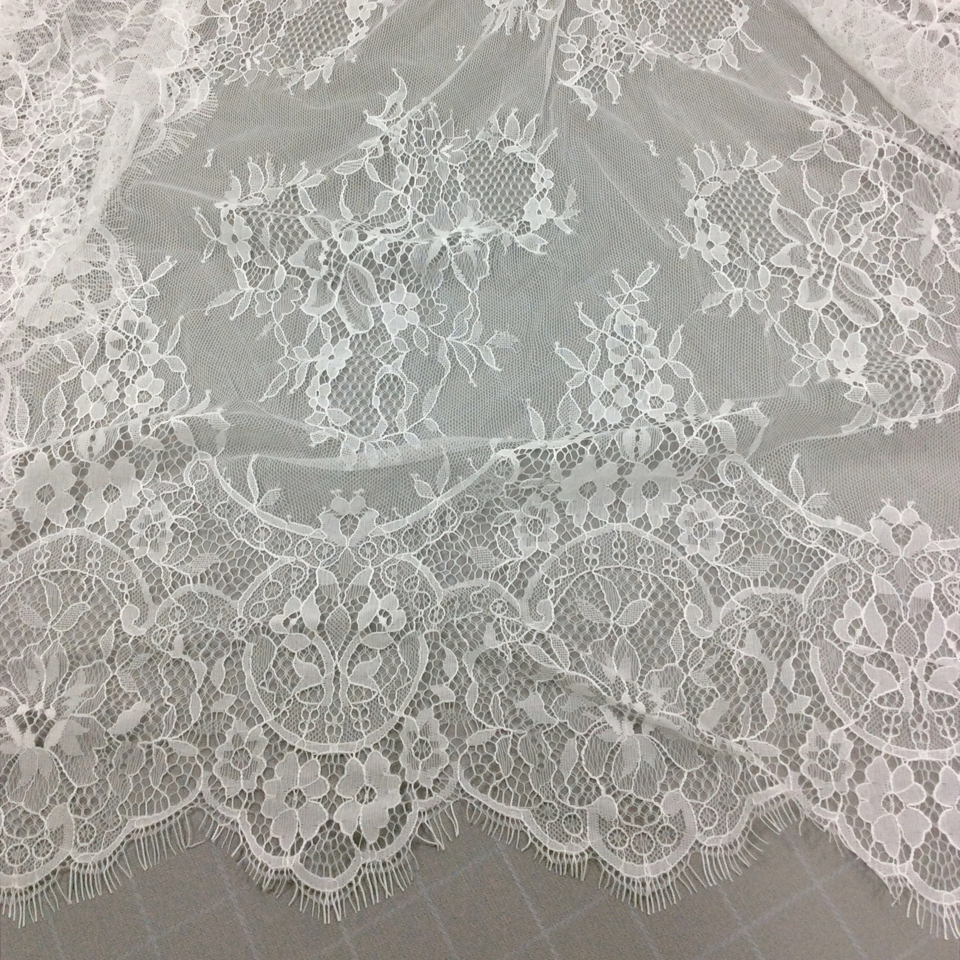 Nylon lace large eyelash mesh thin 150CM clothing handmade DIY accessories large lace underwear fabric