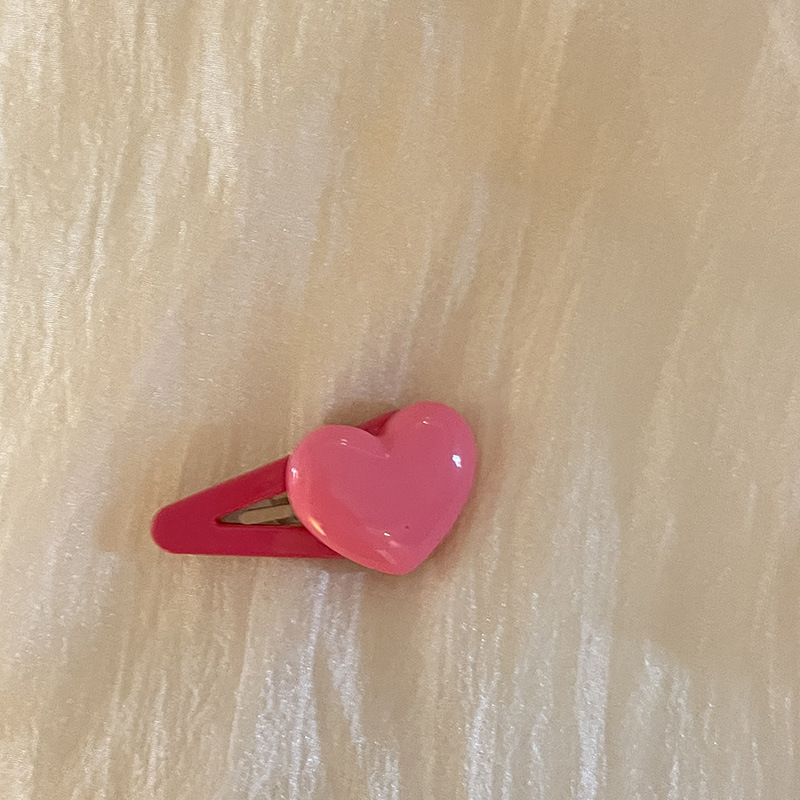 Picture of Pink Hairpin Women's Star Small Hairpin Side Bangs Clip Cute Side Clip Love Dopamine Clip Headdress