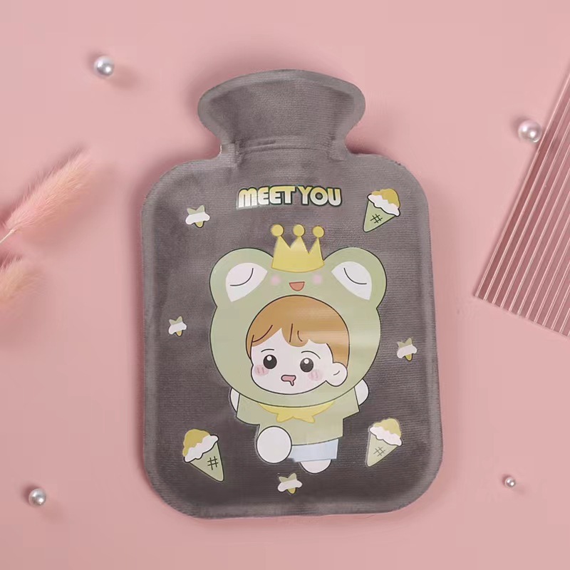 Picture of Customized new short plush hot water bag filled with water hot water bag filled with water hot water bag printed LOGO hand warmer