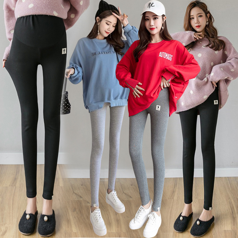 Picture of Maternity Dress Slim-Fit Bottoming Pants Autumn and Winter Outer Wear Velvet Pants Tight-Fit Fashionable Warming Pants