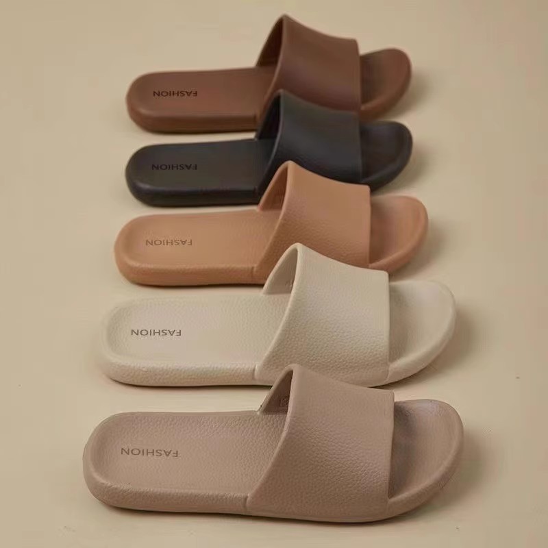 Leather pattern sandals and slippers for men and women with eva feeling of stepping on excrement for home use non-slip bathroom with non-smelly feet for home indoor summer bath