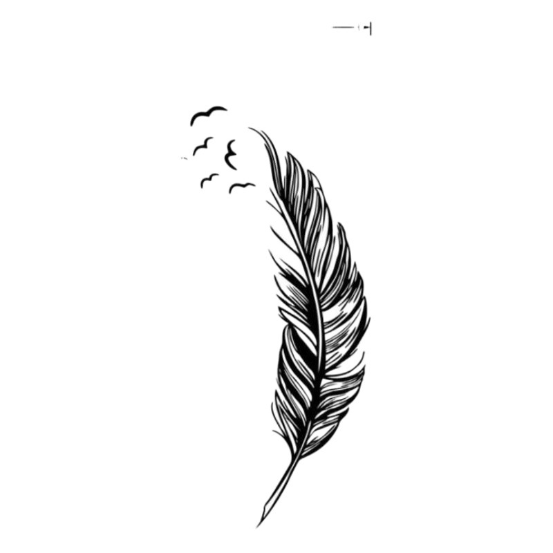 DIY bird feather pattern living room bedroom carved home art decoration wall sticker