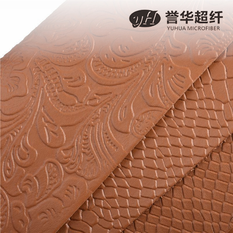 Embossed Embossed Leather Microfiber Leather Luggage and Shoe Materials Snake Pattern Lizard Pattern Crocodile Pattern Veneer Suede Microfiber Leather