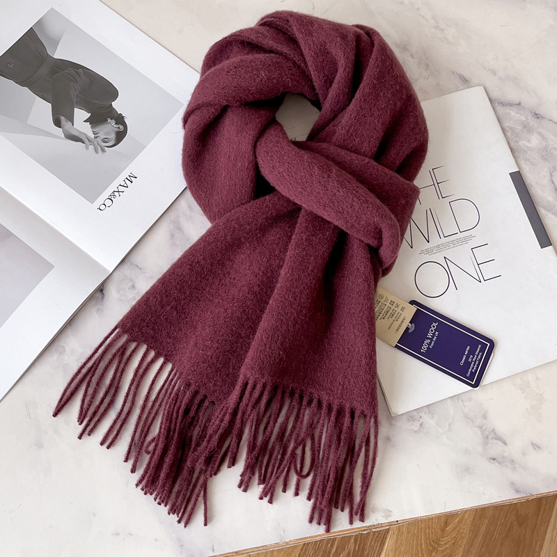 Picture of 2025 New Autumn and Winter Warm Scarf Women's Easiest for Match Long Pure Wool Scarf Men's Couple Style Spot Wholesale