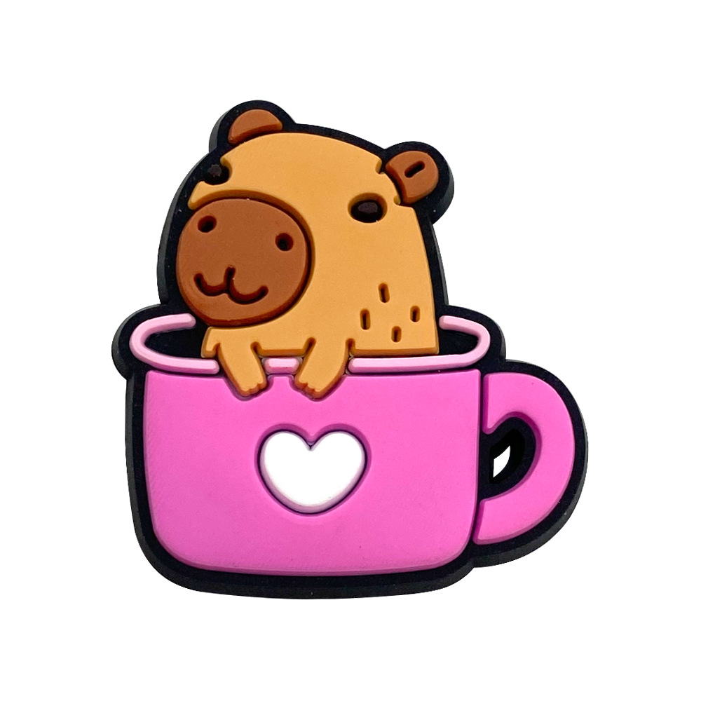 Picture of Lovable Capibala Capybara Series Hole Shoes Shoes Flower Accessories Hole Shoes Diy Accessories PVC Drop Plastic Shoe Buckle