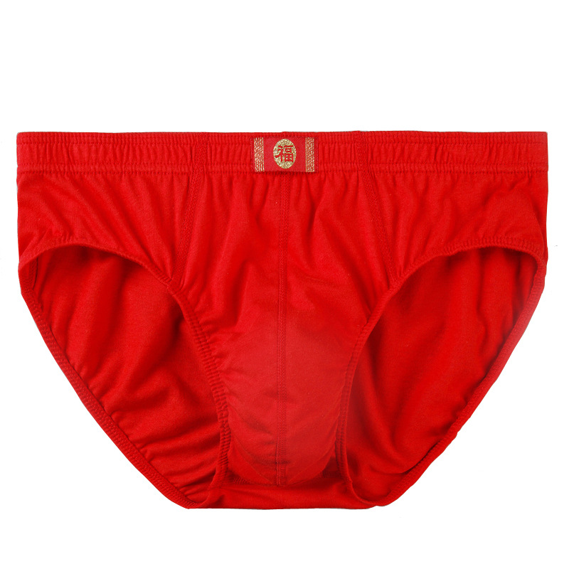 Picture of Factory wholesale middle-aged cotton underwear men's underwear breathable briefs large size fat guy waist underwear head
