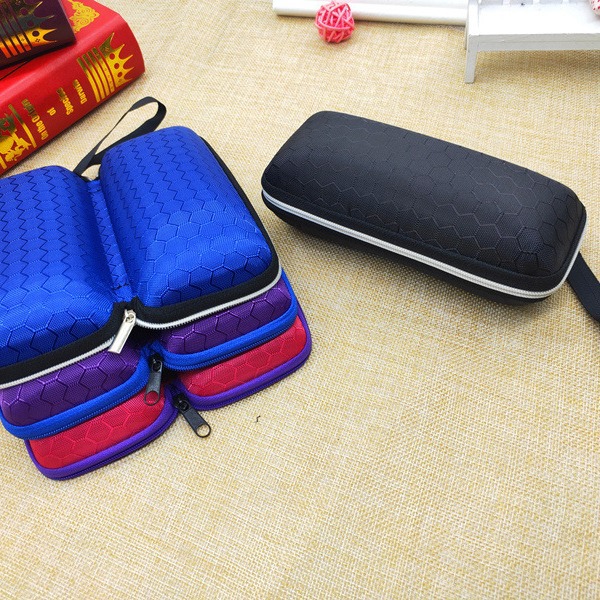 Picture of 2019 New glasses box zipper box honeycomb pattern EVA glasses box can be set color sun glasses box