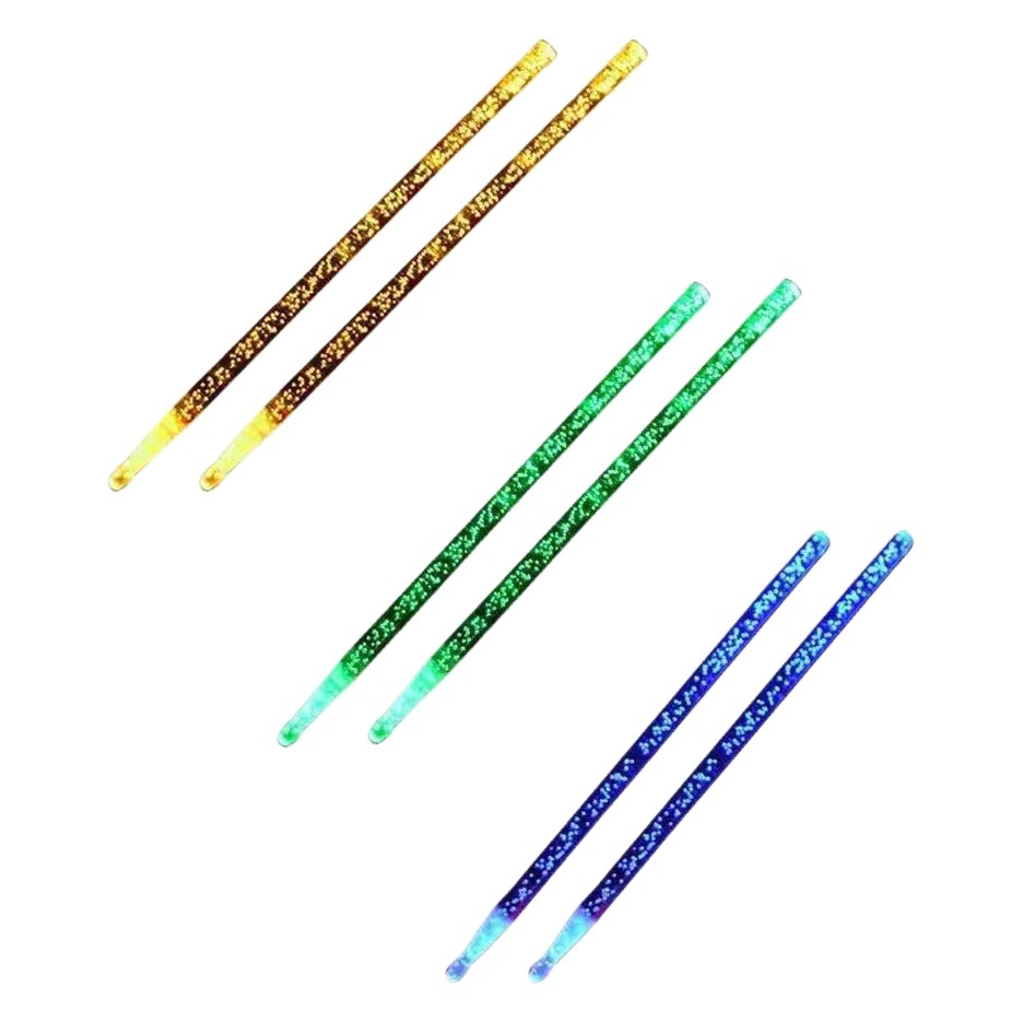 Luminous Drum Stick 5A Drum Set Drumstick Jazz Drum Hammer Fluorescent Stage Performance Acrylic Luminous Drum Stick Drum Stick Drum Stick